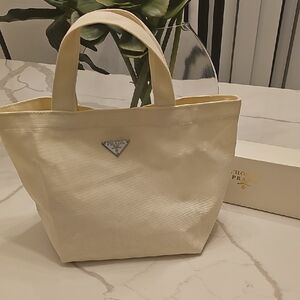Prada Ivory Lunch Tote Bag - Gift With Purchase